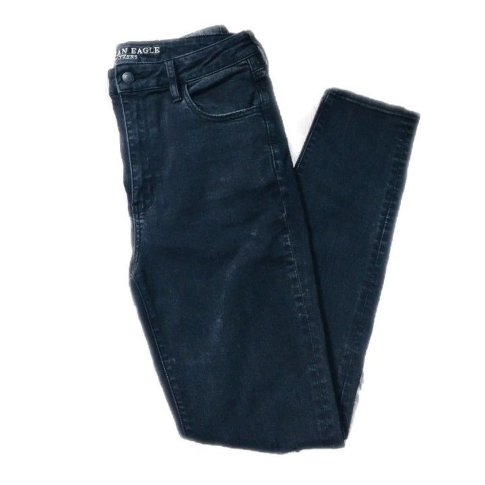 American Eagle super hi rise ripped jegging 12 L
